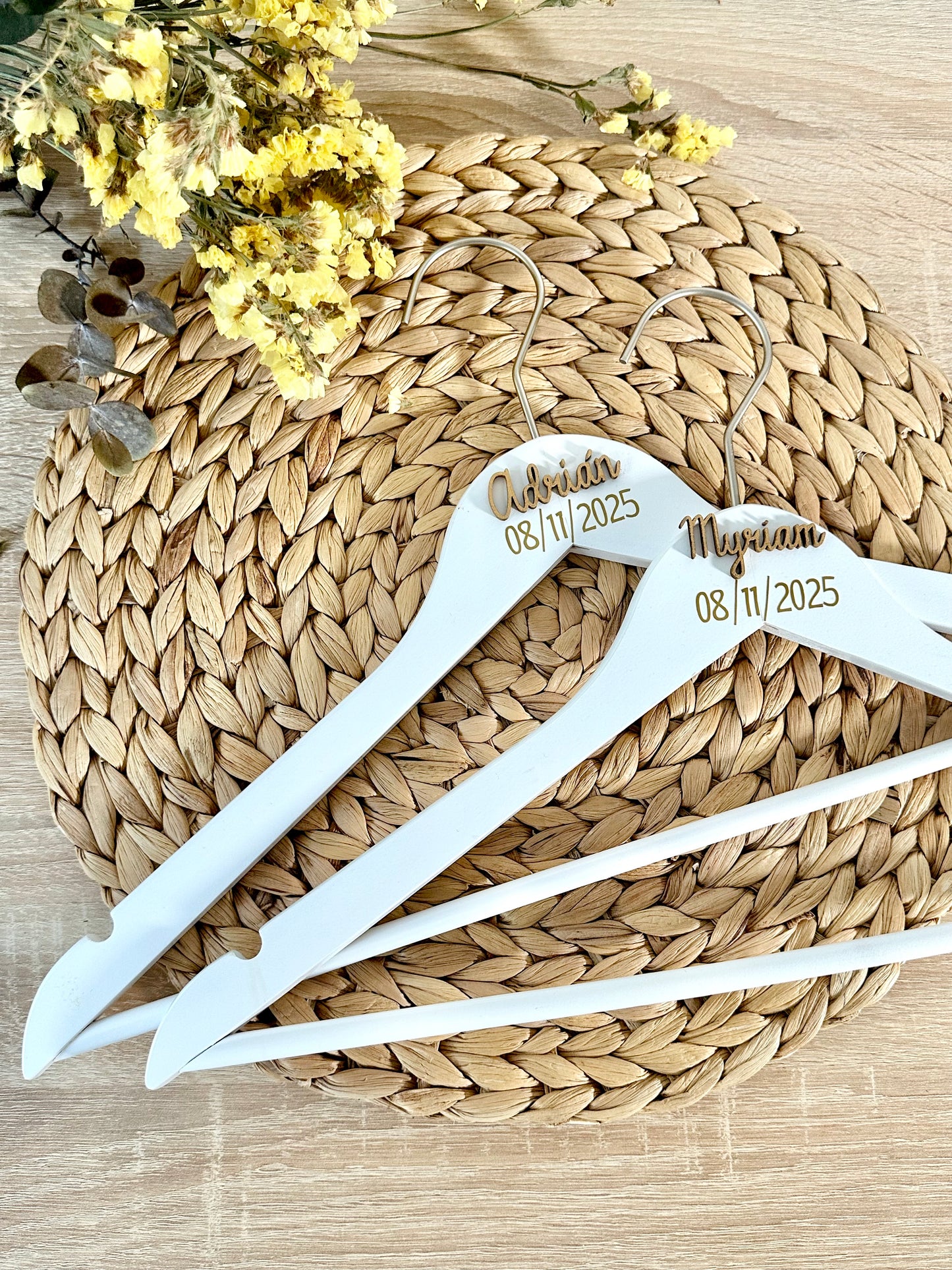 Pack Perchas Novios Personalizadas.