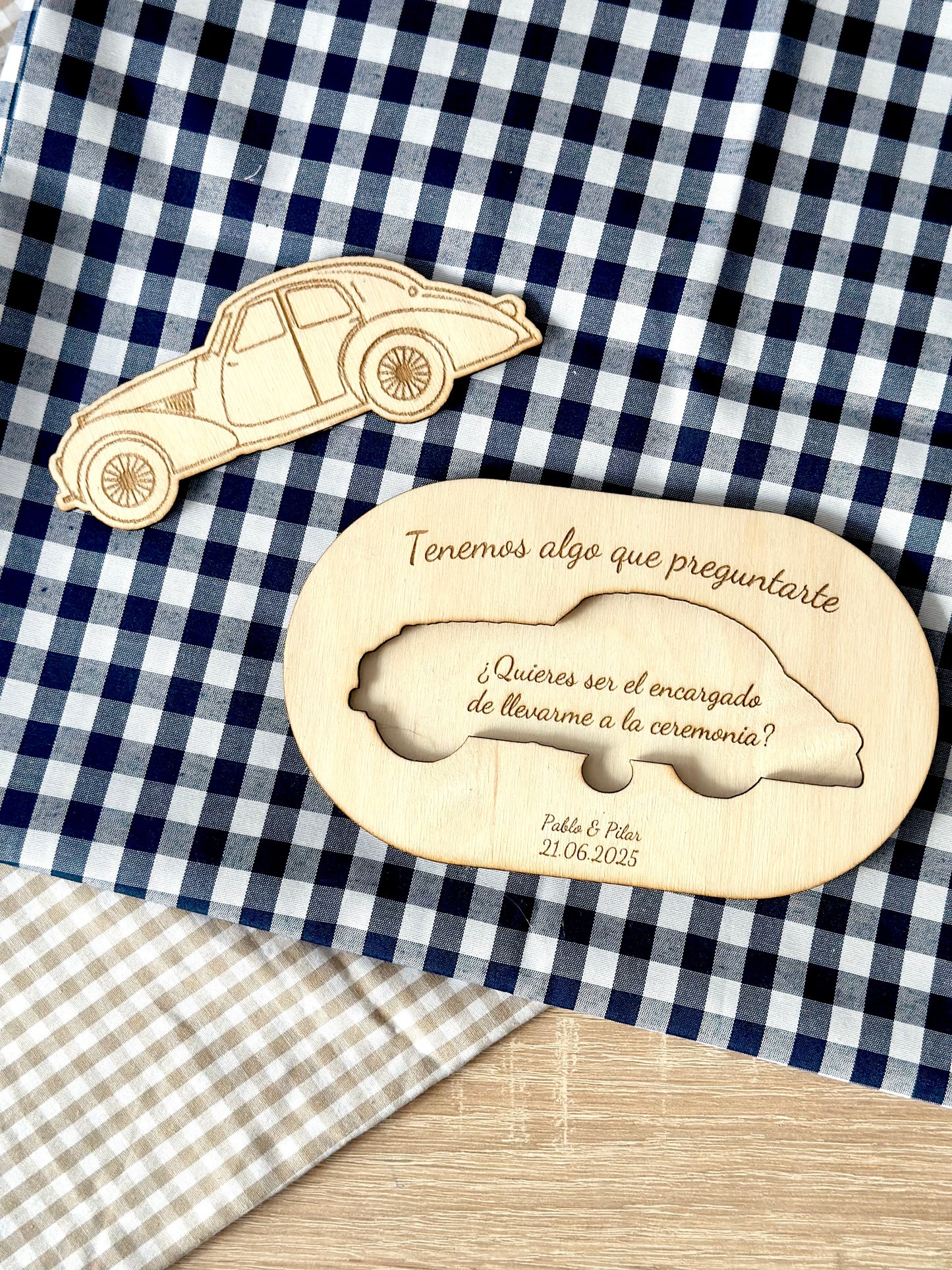 Placa ¿Quieres ser el encargado de llevarme a la ceremonia?