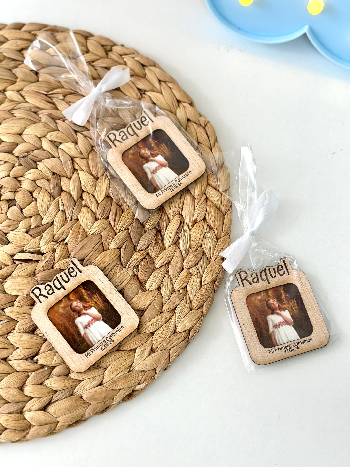 Imán de madera con fotografía