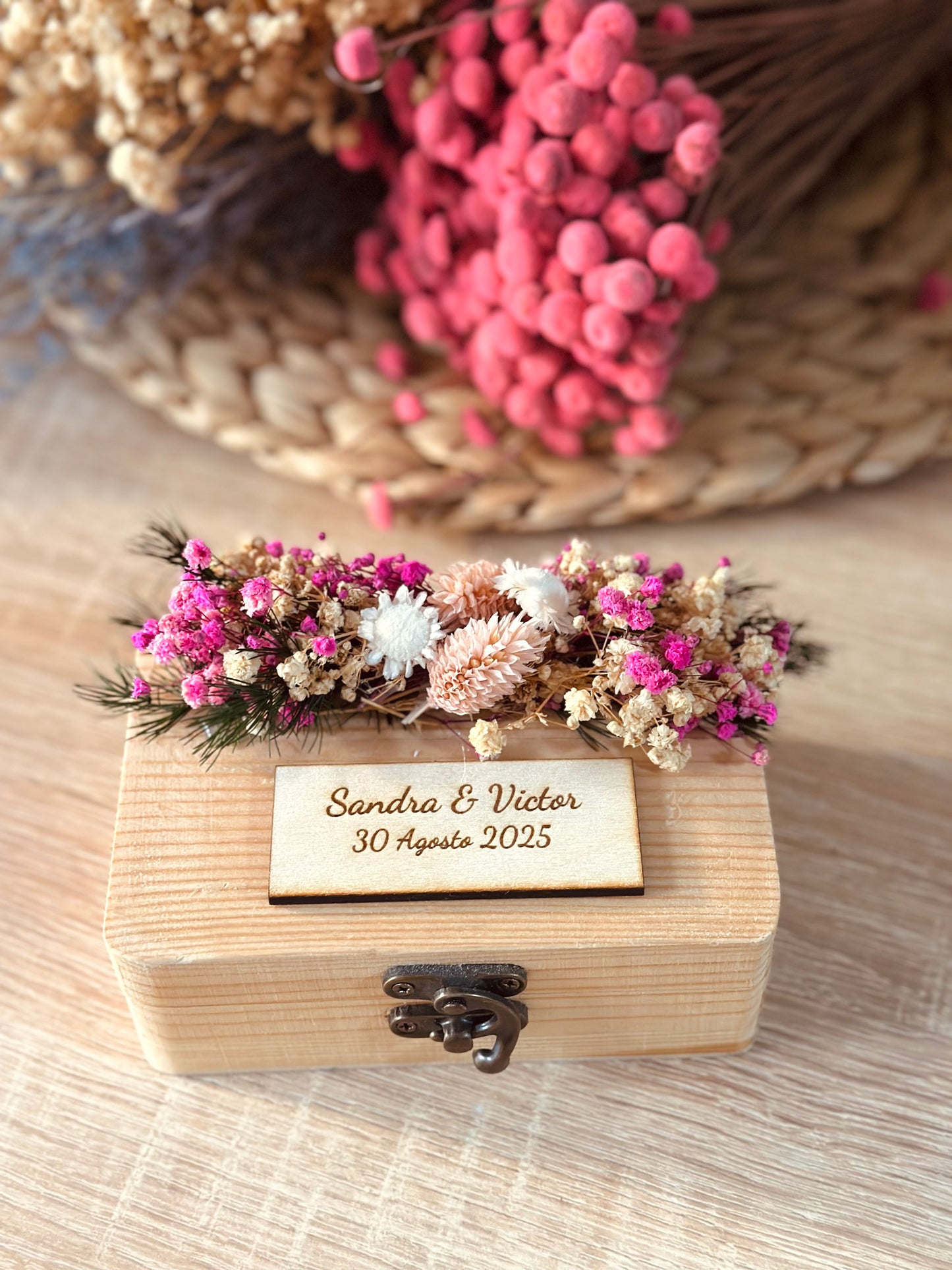 Caja para anillos o arras.