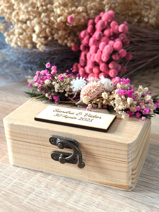Caja para anillos o arras.