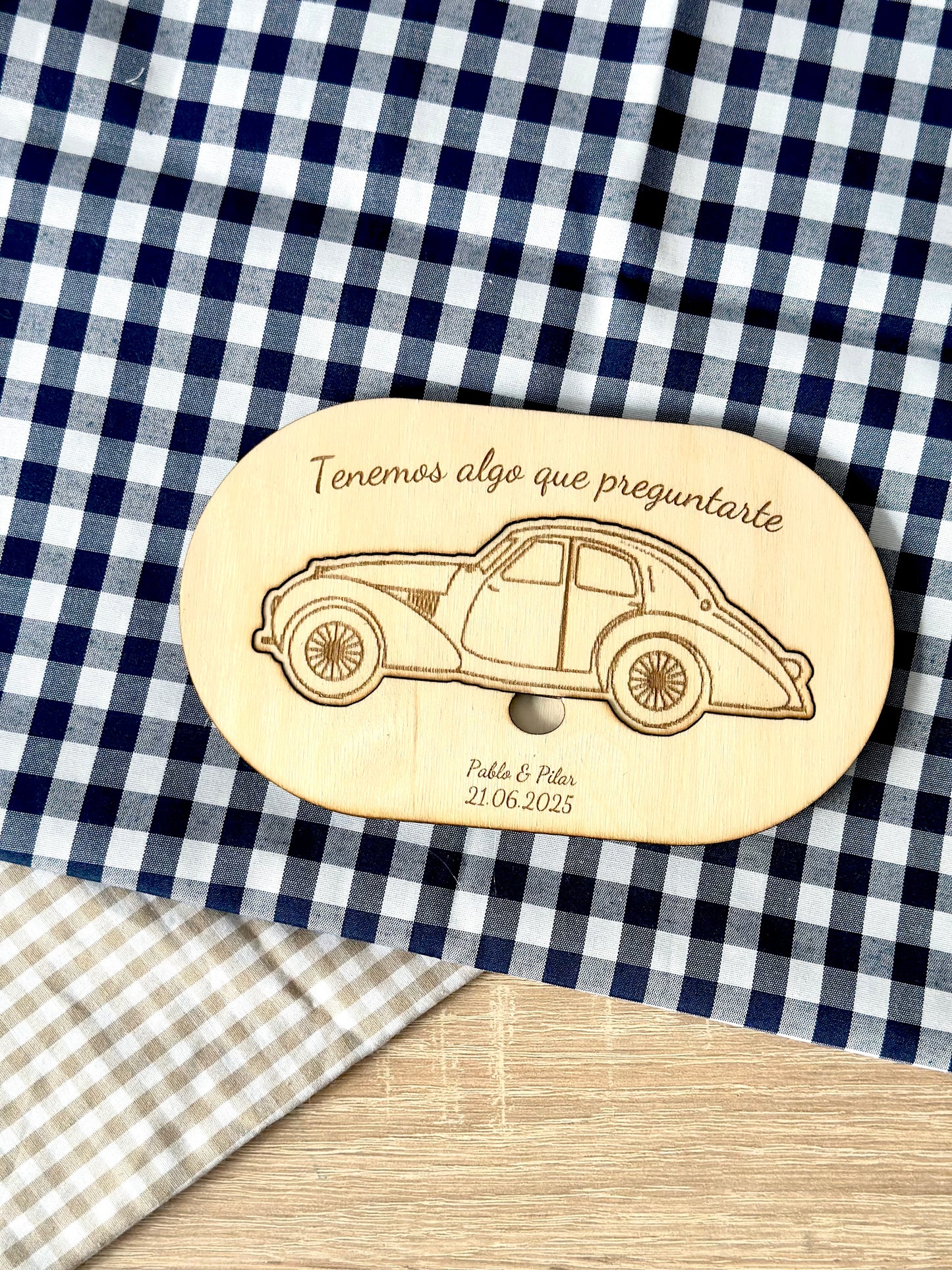 Placa ¿Quieres ser el encargado de llevarme a la ceremonia?