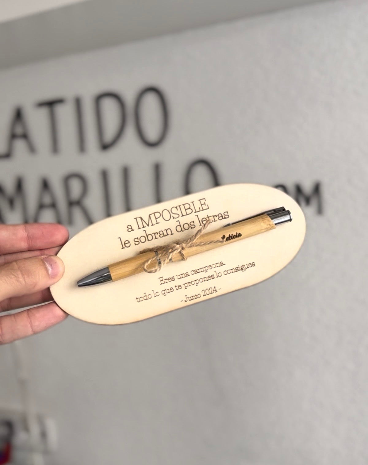 Placa para testigos de boda