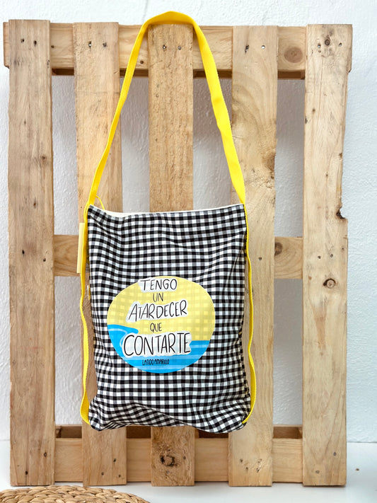 Bolso Tote Atardecer negro