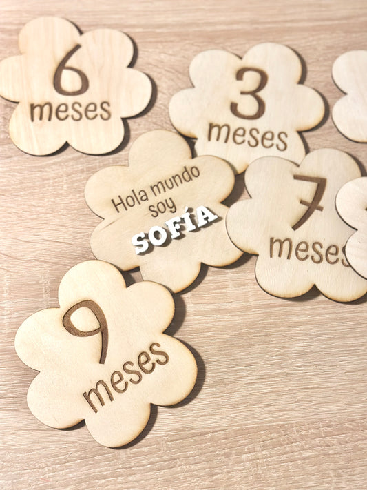 Meses flores para bebés