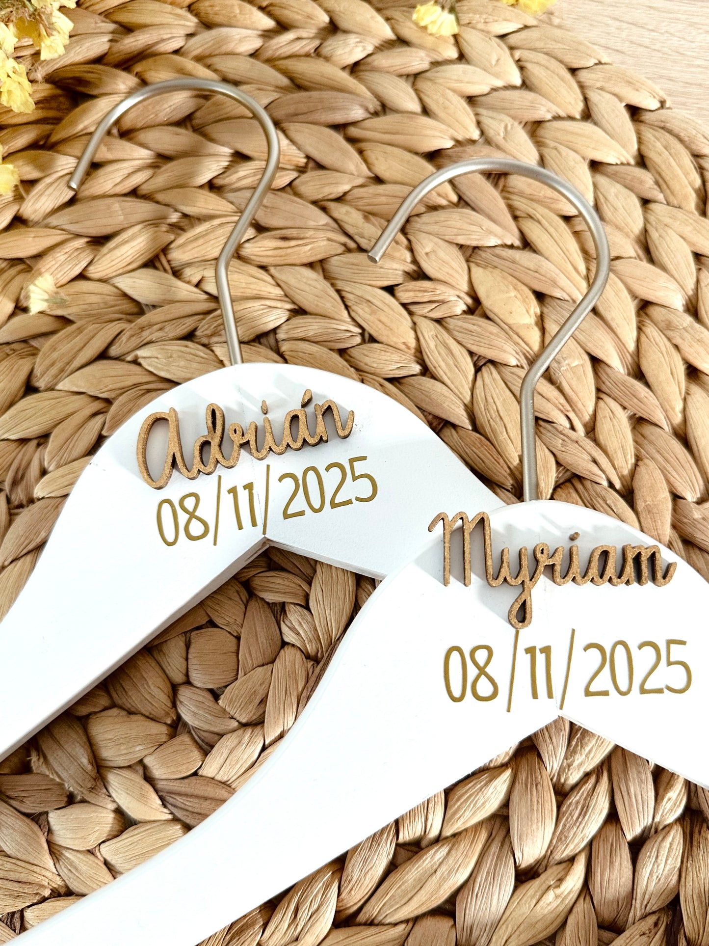 Pack Perchas Novios Personalizadas.