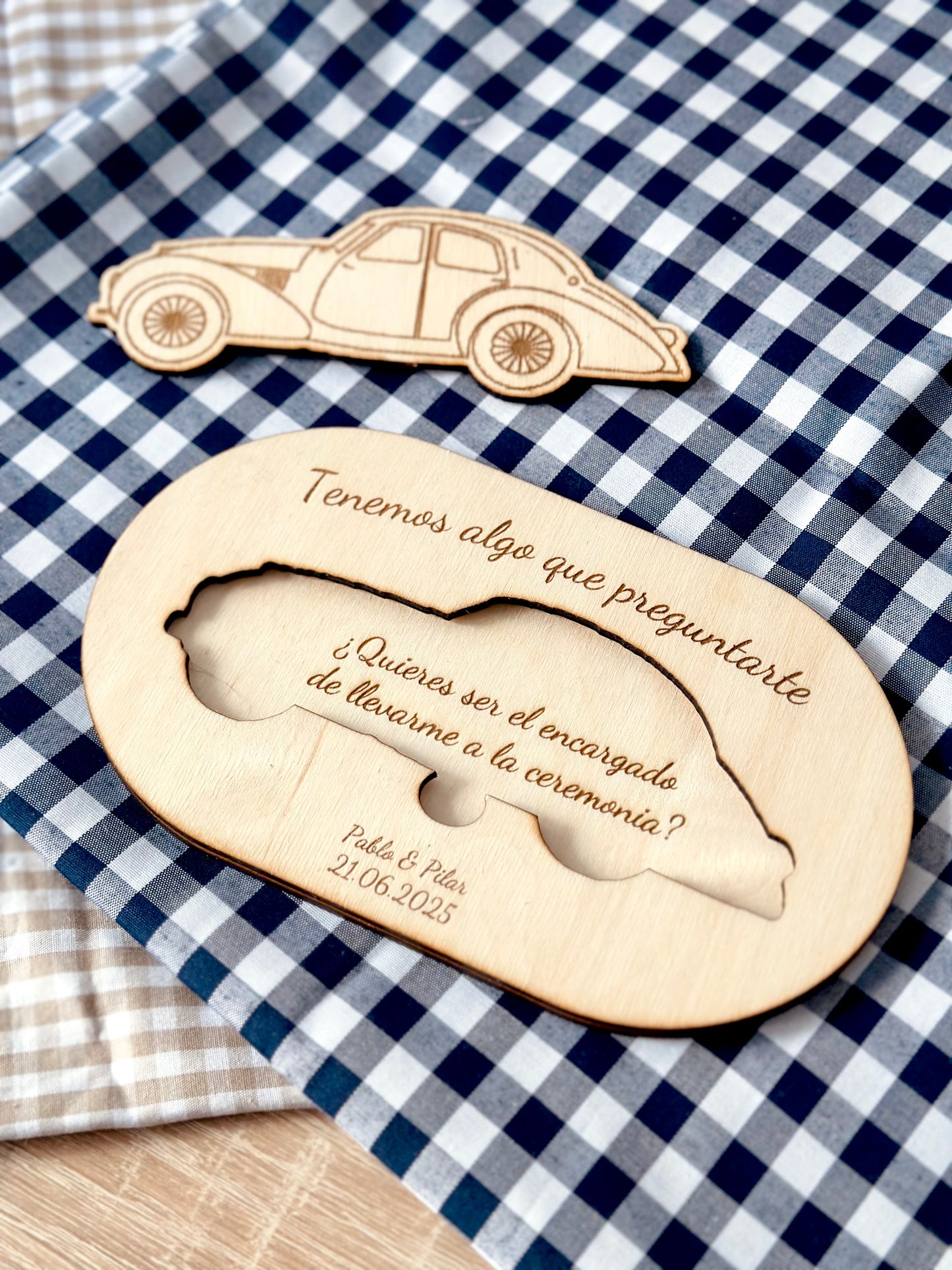 Placa ¿Quieres ser el encargado de llevarme a la ceremonia?