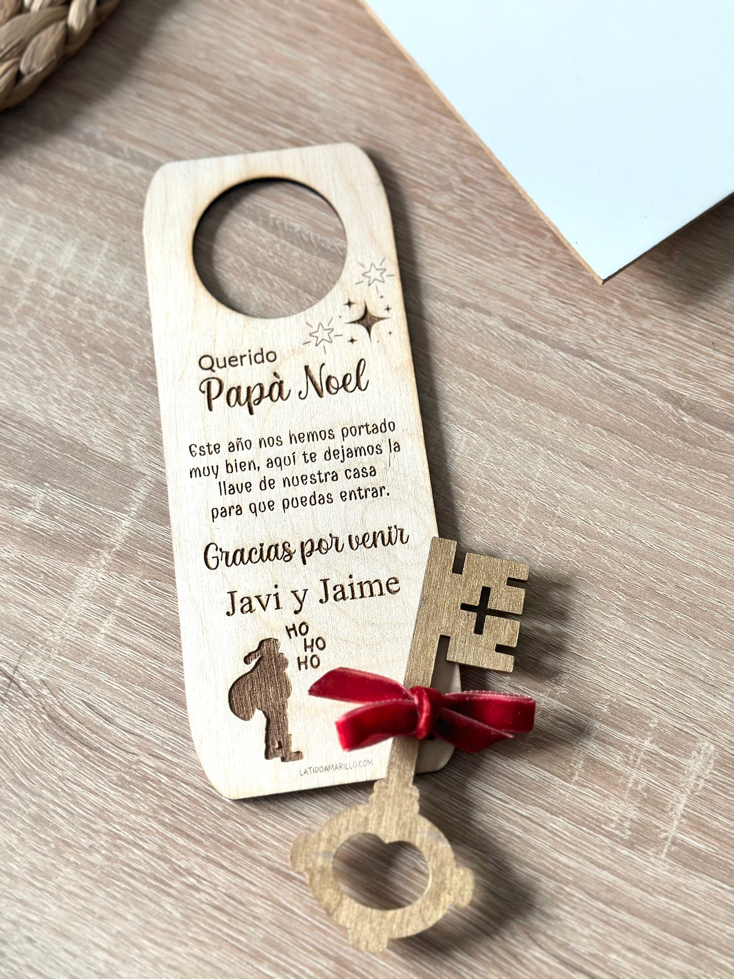 Cuelga Puerta llave mágica Papá Noel