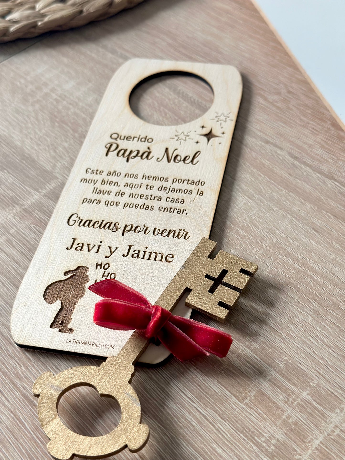 Cuelga Puerta llave mágica Papá Noel