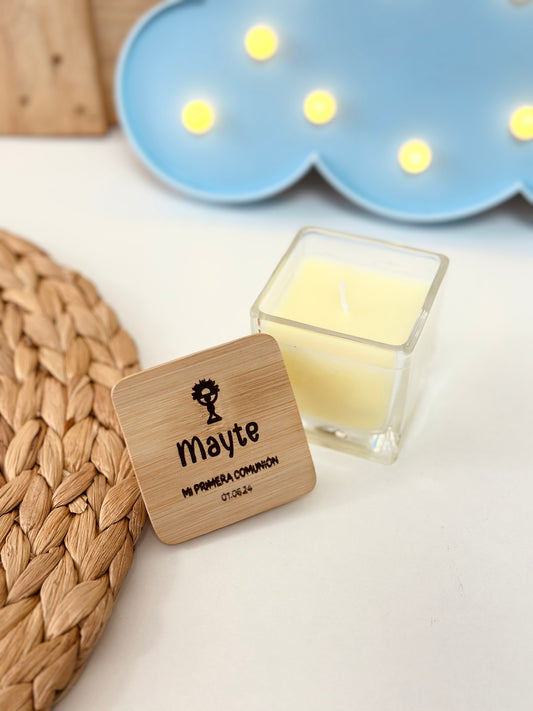 Vela aromatica personalizada