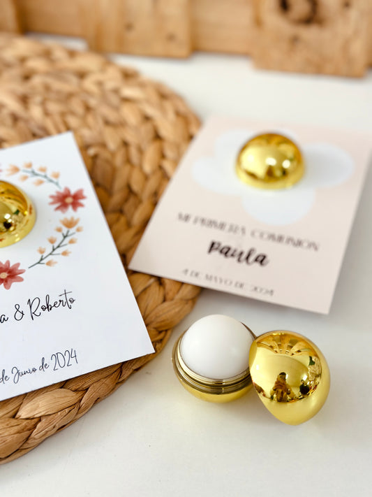 Balsamos con tarjeta.
