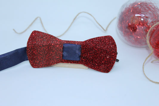 Pajarita Metacrilato Glitter Roja